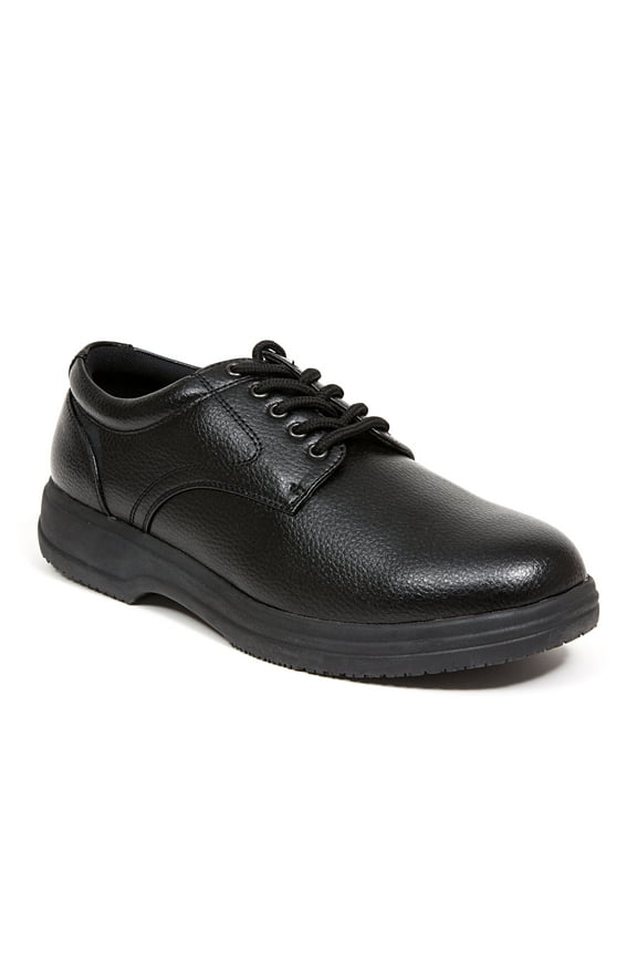 Unisex Service Slip-Resistant Workwear Oxford - Black - 15 Wide