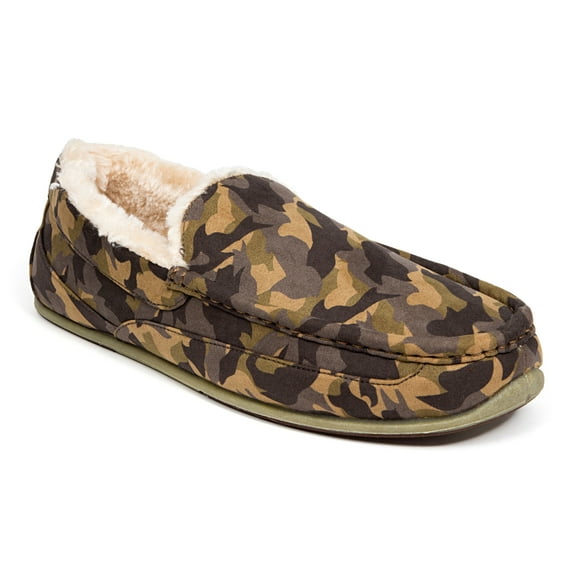 Deer Stags Unisex Spun Microsuede Slipper - Brown/Brown Camo - 14 Medium