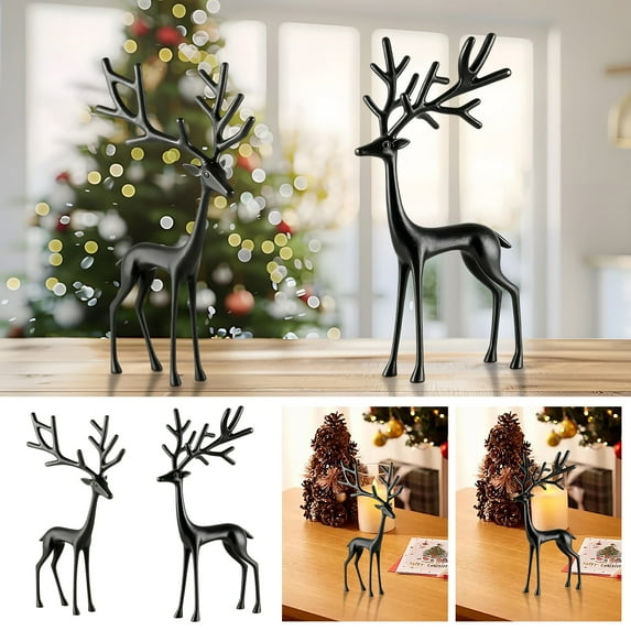 Deer Statue under $5! Bzdzmqm European-style Imitation Metal Deer Statue, Antique Finish Deer Sculpture for Entryway Decor, Outdoor Garden Porch Decor, Rust-proof Home Ornament