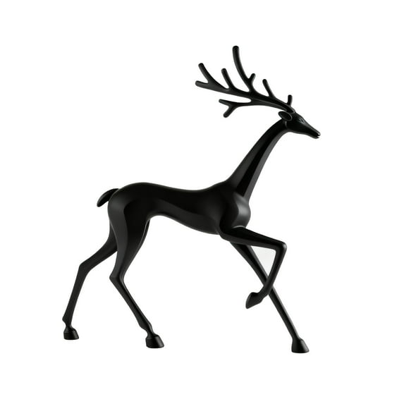 Deer Statue European Style Metal Look Decor Outdoor Indoor Decoration Entryway Garden Decor Antique Finish Weather Resistant Sculpture Home Decor Piece