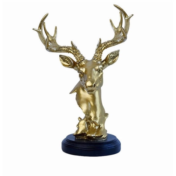 Deer Statue Resin Decor, Wealth Fortune Attracting Ornament For Office Desk, Living Room, TV Cabinet, Entryway Home Business Decoration, Gift For Housewarming (1PC, B)