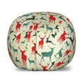 thumbnail image 1 of Deer Storage Toy Bag Chair, Winter Season Animal Silhouettes in Various Stances Jumping Standing Running Wooden, Stuffed Animal Organizer Washable Bag, Small Size, Multicolor, by Ambesonne, 1 of 3