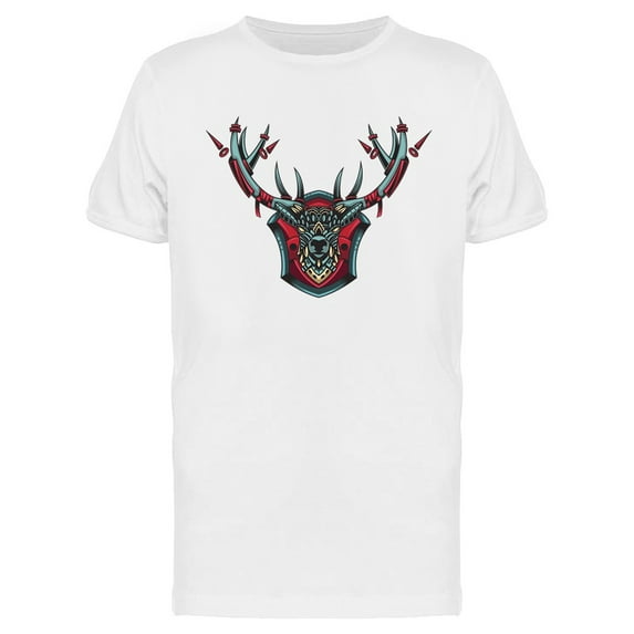 Deer Tattoo Design T-Shirt Men -Image by Shutterstock, Male 3X-Large