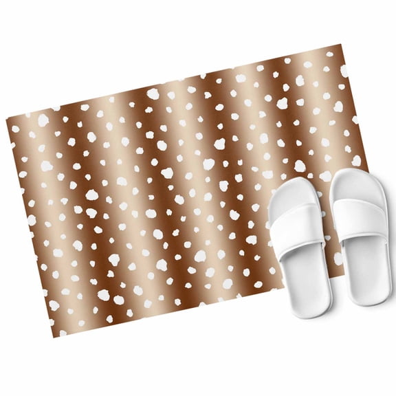 Deer Texture Door Mat Country Gradient Brown Deer Texture Animals Non Slip Absorbent Entrance Mat Washable Low Profile Indoor Doormat for Front Door Entryway Entry 16"x24"