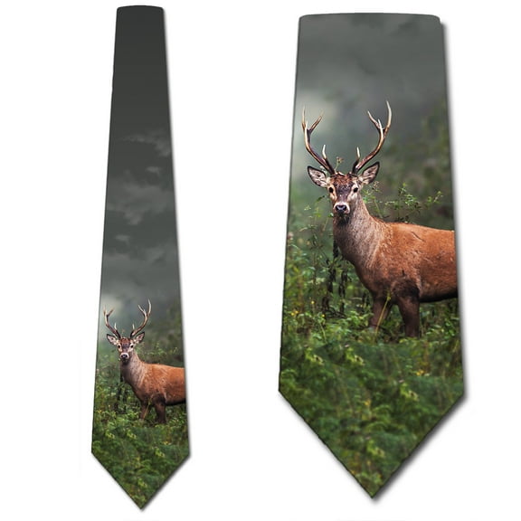 Deer Ties Mens Forest Animal Necktie by Three Rooker
