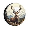thumbnail image 1 of Deer Tire Cover 14" Wheel Protectors Tyre Covers Weatherproof Wheel Covers Universal Fit For Trailer Rv Truck Suv Camper Travel Trailers All Vehicles, 1 of 7