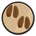 thumbnail image 1 of Deer Tracks Footprints Applique Multi-Color Embroidered Hook & Loop Patch - 3 Inch Medium, 1 of 5