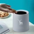 thumbnail image 1 of Deer Trash Can, Cute Animal Design Small Wastebasket for Desk, Bedroom & Office with "Put Trash Where It Belongs" Message, Decorative Bin Gray, 1 of 6