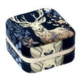 thumbnail image 1 of Deer Travel Portable Square Jewelry Box Organizing Rings Earrings Necklaces Bracelets for Girls Women, 1 of 6