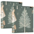 thumbnail image 1 of Deer Trees Pines 3 Ring Binders 1.5 inch Hardcover File Folders with Interior Pockets A4 Size Organizer for School Office Hospital, 1 of 8