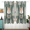 thumbnail image 1 of Deer Trees Pines Curtains Black Out Curtains for Sliding Glass Doors Bedroom Living Room Bathroom 2 Panels Set, 1 of 5