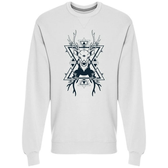 Deer Triangles Figures Sweatshirt Men -Image by Shutterstock, Male Medium