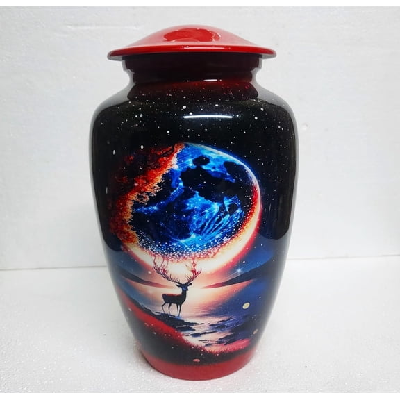 Deer Urn for Human Ashes for Adult, Dogs Ashes, Memorial Ashes Urns 10 inches