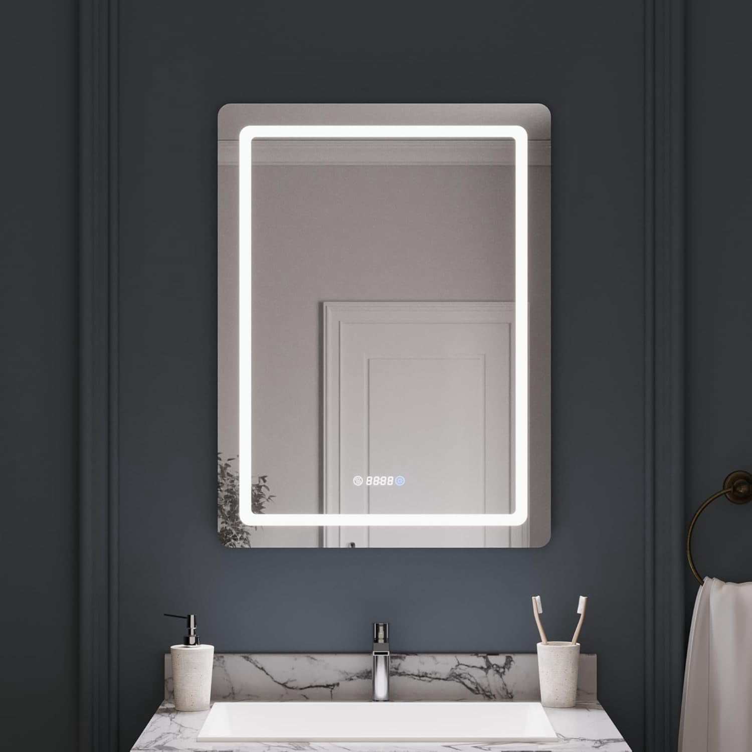 Deer Valley 24 x 32 LED Bathroom Mirror, Smart Mirror for Bathroom ...