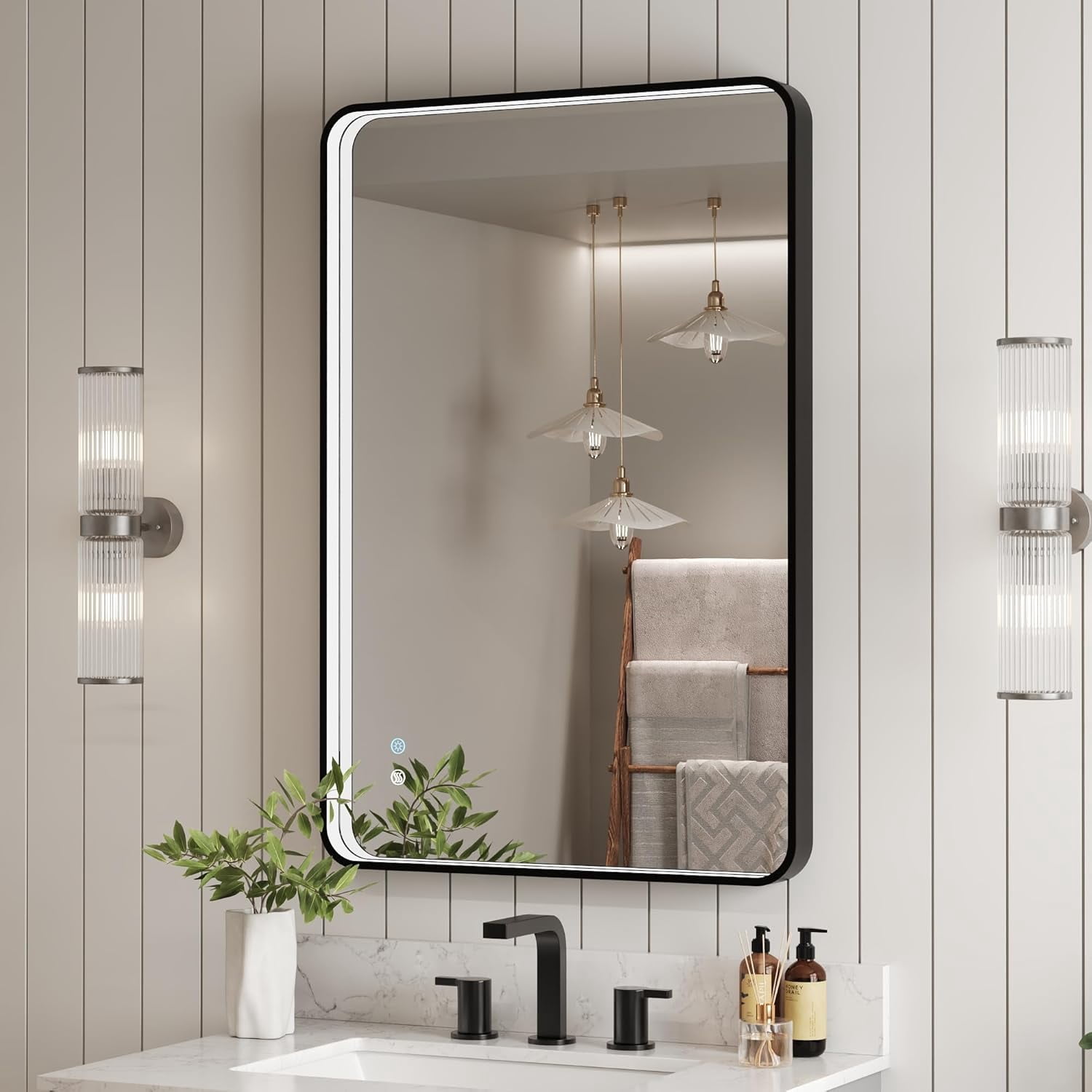 Deer Valley 24"x 36" LED Bathroom Vanity Mirror, Wall Mounted Lighted ...
