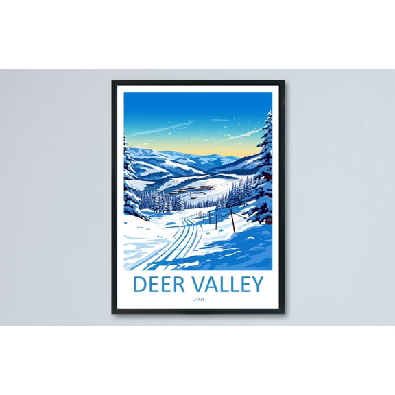 Deer Valley Scenic Mountain Landscape Utah Wall Decor Unframed Paper Print
