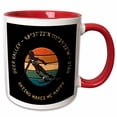 thumbnail image 1 of 3drose, Deer Valley, Utah. Female or Woman Skier, Gold Text on Black Gift, 11oz Two-tone Red Mug, 1 of 6