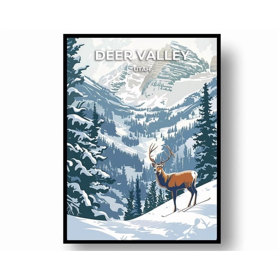 Deer Valley Utah Poster Travel Wall Art