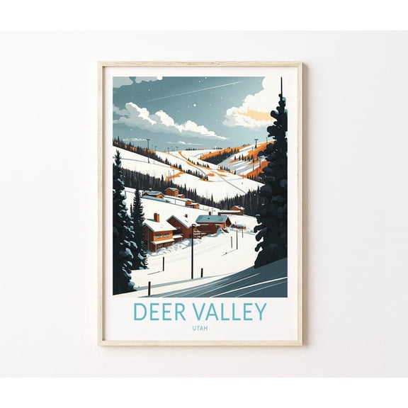 Deer Valley Utah Winter Ski Home Decor