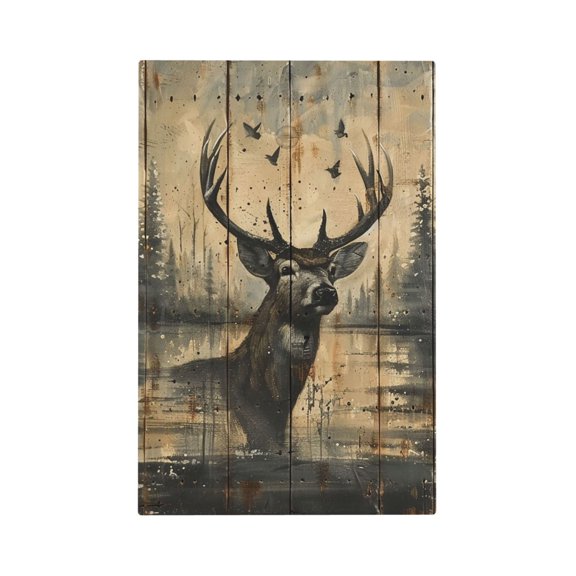Deer Vintage Camo Art Black No Device Blank Wall Plate 1 Gang Decorative Electrical Outlet Light Switch Cover Switchplate