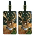 thumbnail image 1 of Deer Walking in the Woods Luggage ID Tags Suitcase Carry-On Cards - Set of 2, 1 of 4