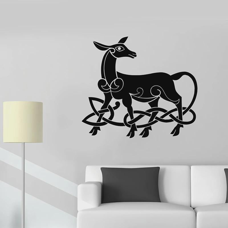 Deer Wall Decal Doe Wild Animals Forest Art Door Window Vinyl Stickers ...