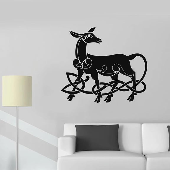 Deer Wall Decal Doe Wild Animals Forest Art Door Window Vinyl Stickers Kids Bedroom Nursery Playroom Interior Decor Mural 74x84cm