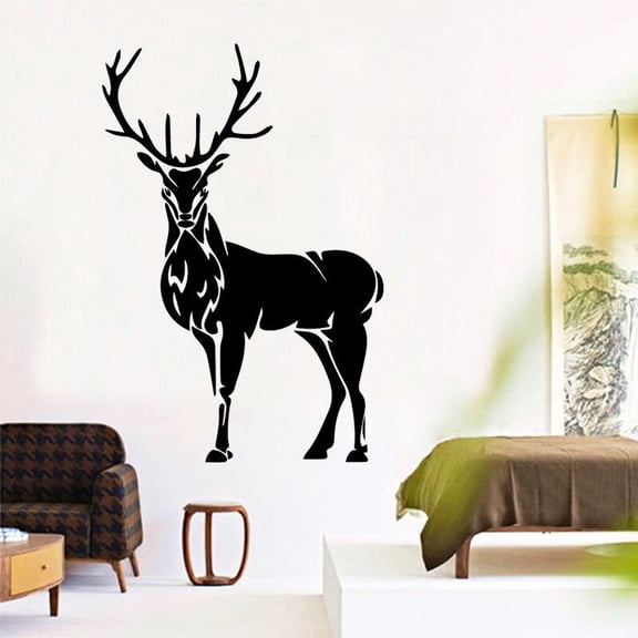 Deer Wall Sticker for Living Room Bedroom DecorAccessories Vinyl Art Wall Stickers Waterproof Adesivo Home Decoration 43x54cm