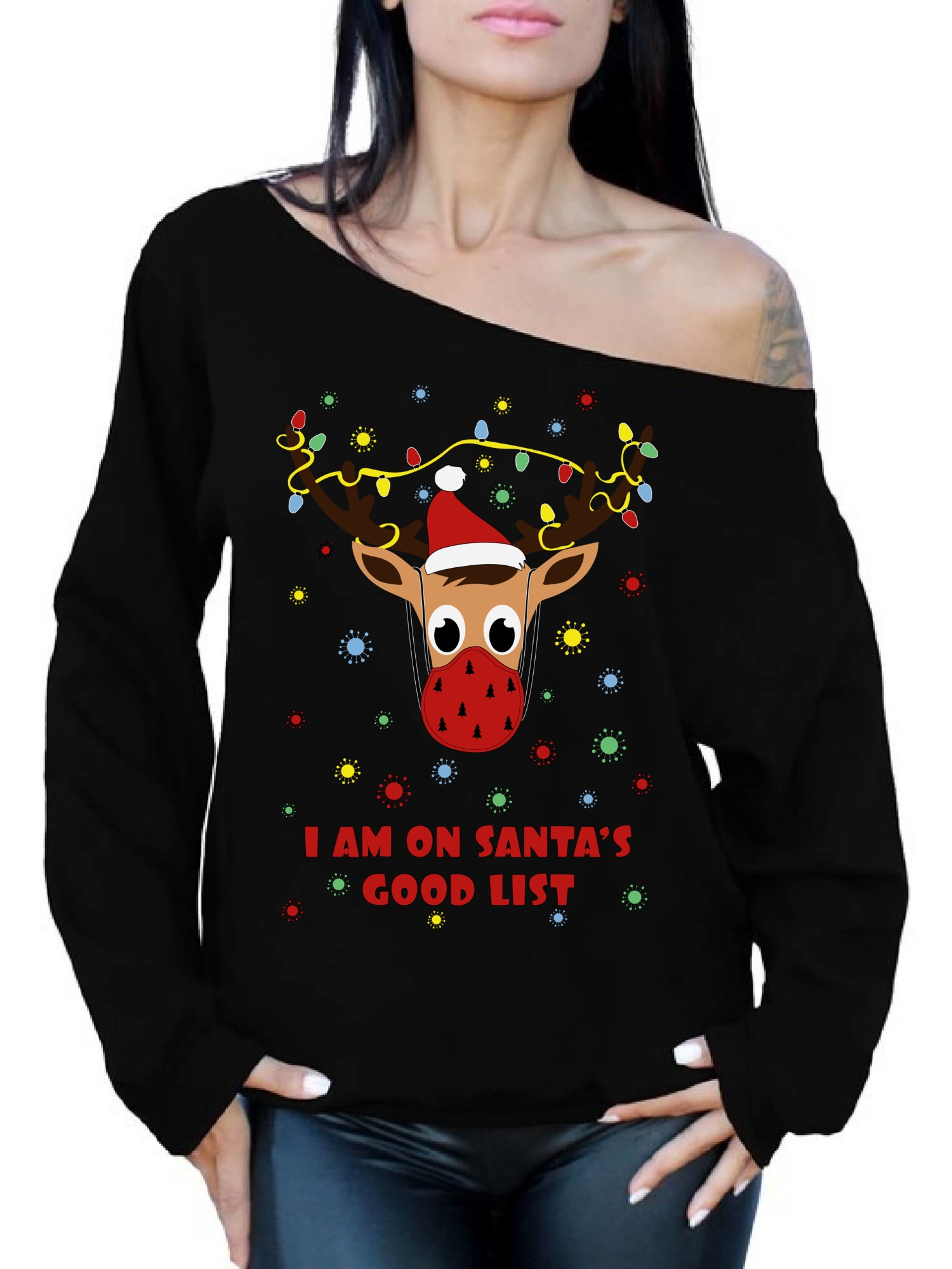 Holiday Deer Jaquard Relaxed Fit Pullover Sweater main image 0