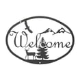thumbnail image 1 of Deer Welcome Sign Medium - Black, 1 of 1