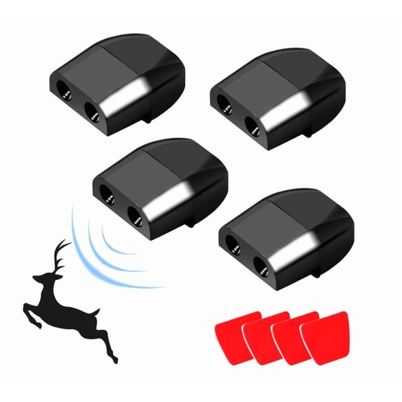 Deer Whistles for Car Invisible Automotive Interior Safety Products Animal Warning Devices Horns Sensor Alerts Gadgets for Car SUV Truck Vehicles (Black-4 Pack)