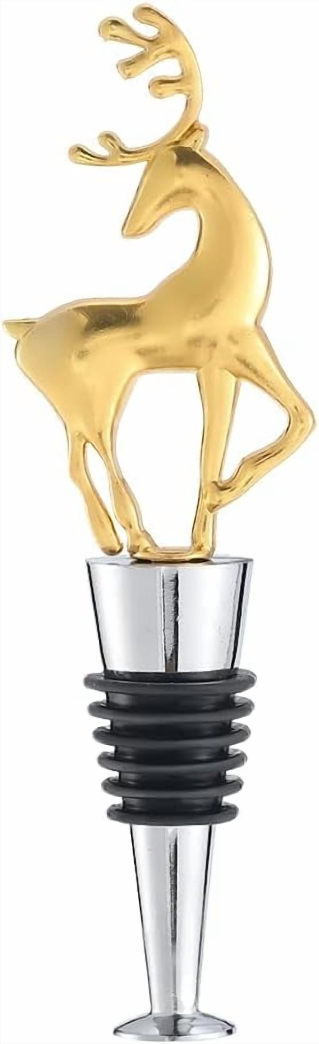 Deer Wine Stopper Gold Metal Champagne Winebottle Pump Bottle ...