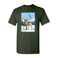 thumbnail image 1 of Deer Winter Scene Hawk Animal Tanya Ramsey Artworks Art DT Adult T-Shirt Tee, 1 of 2