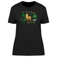 thumbnail image 1 of Deer With Hedgehog Xmas Wreath T-Shirt Women -Image by Shutterstock, Female Large, 1 of 2
