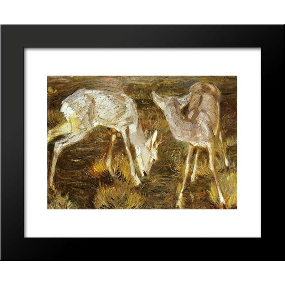 Deer at Dusk 20x24 Framed Art Print by Marc, Franz