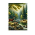 thumbnail image 1 of Deer in Forest by Water Garden Flag 12X18 Double Sided Yard Flags for Outside Outdoor All Seasonal Decoration, 1 of 6