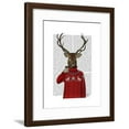 thumbnail image 1 of Deer in Ski Sweater, Animals Framed Art Print Wall Art by Fab Funky Sold by Art.Com, 1 of 6