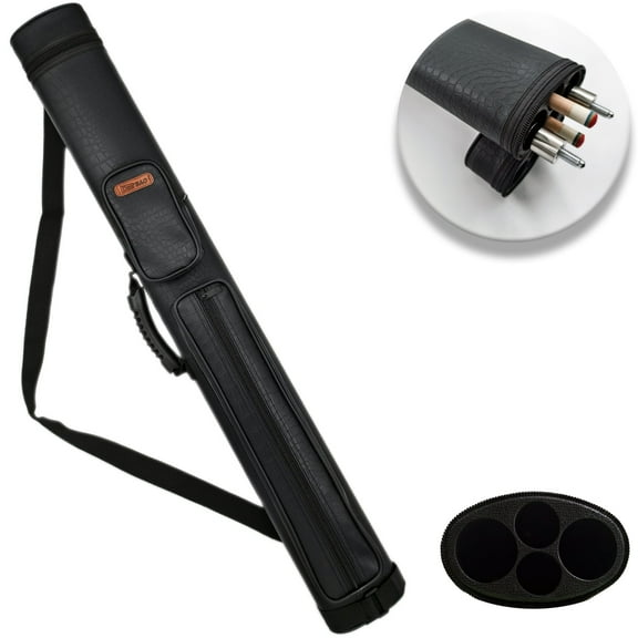 DeerBAO 2x2 Deluxe Hard Pool Cue Case - Billiard Cue Case - Billiards Accessories - Oval (Available in Multiple Colors)