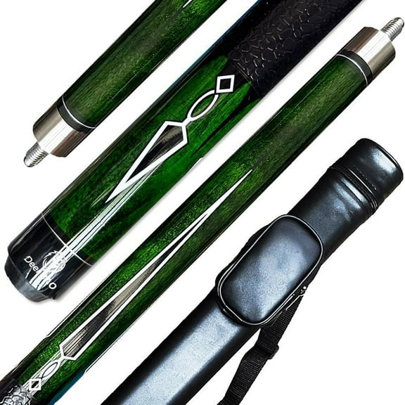 DeerBao cues Pool Cue Stick, 13mm Tip, 58", Hardwood Canadian Maple Professional Billiard Stick 19,20,21 Oz (Selectable)-Blue, Red, Green Pool Cue Stick