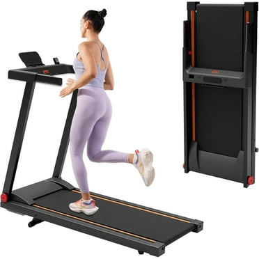 DeerRun Treadmill for Home with Incline Folding Treadmills Running Machine for Small Spaces with Handle 300 LB, 3HP, 7.5 MPH Foldable Treadmill with App
