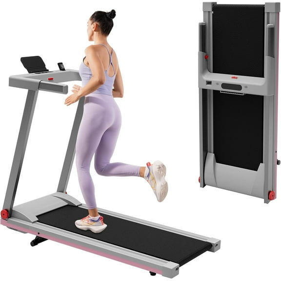 Treadmill for Home with Incline Folding Treadmills Running Machine for Small Spaces with Handle 300 LB, 3HP, 7.5 MPH Foldable Treadmill with App