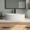 thumbnail image 1 of DeerValley 14" White Ceramic Oval Vessel Sink for Bathroom,Kitchen,DV-1V0049, 1 of 9