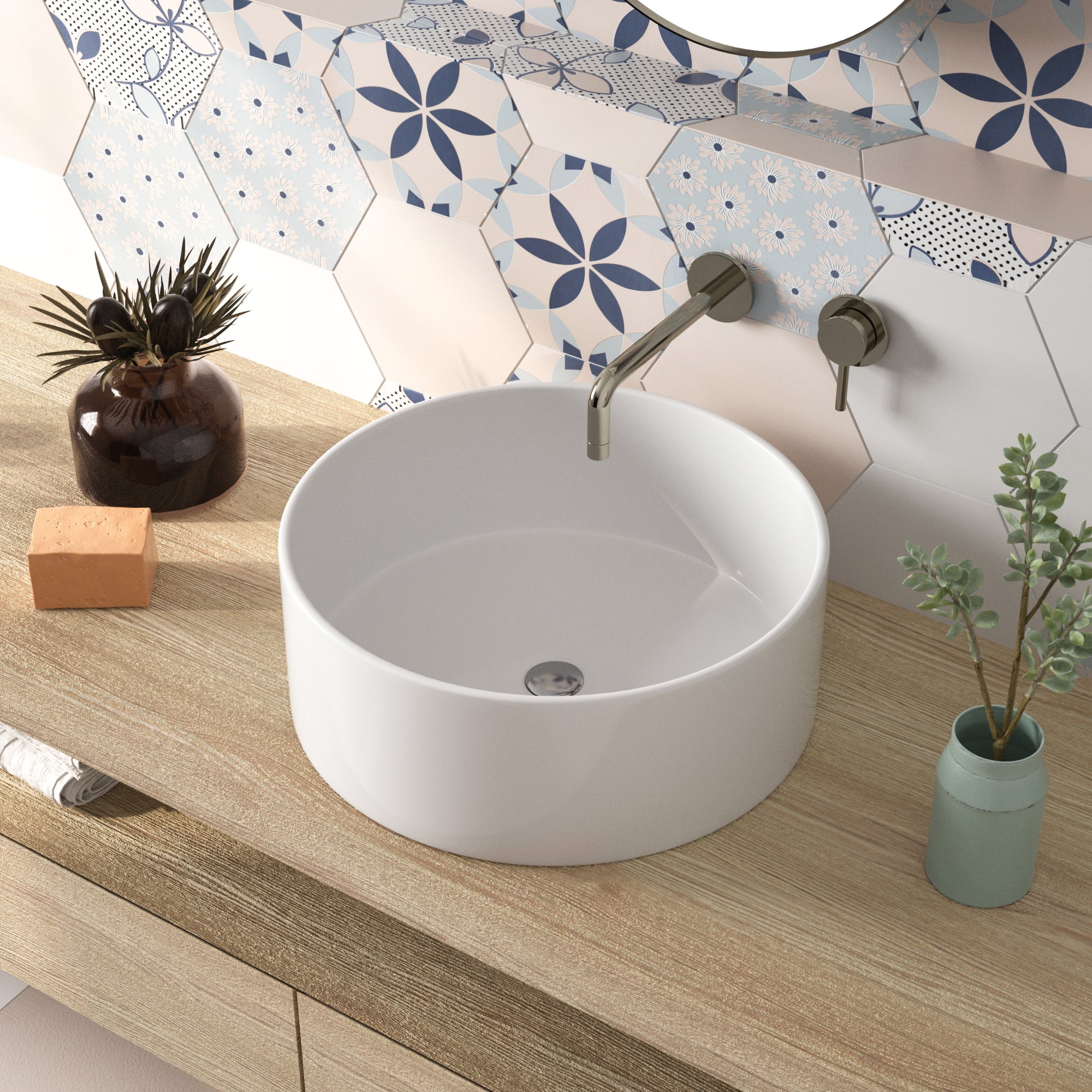 Over the counter sink bowl sale