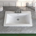 thumbnail image 1 of DeerValley DV-1DS0122 21" x 18" White Rectangle Vitreous China Drop In Bathroom Sink With Overflow, 1 of 13
