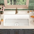 thumbnail image 1 of DeerValley DV-1K513 Fireclay 32" L x 19" W Undermount Kitchen Sink with Grid and Strainer, 1 of 14