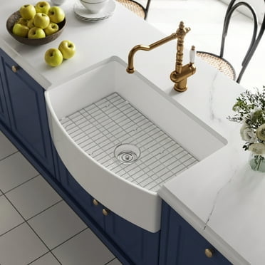 DeerValley DV-1K516 Farmhouse Kitchen Sink with Apron ,Single Bowl,33"x 21" Ceramic