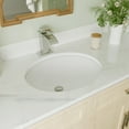 thumbnail image 1 of DeerValley DV-1U301 Oval White Ceramic Undermount Bathroom Sink with Overflow Hole (16.5" L x 13.39" W), 1 of 10