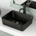 thumbnail image 1 of DeerValley DV-2V031 Matte Black Bathroom Vessel Sink Above Counter Rectangular Countertop Sink for Cabinet Lavatory Vanity (17.75'' L x 14.76'' W x 5.5'' H), 1 of 8
