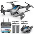 thumbnail image 1 of DEERC D10 Drone with 1080P Camera, Gravity Control, Altitude Hold, Carrying Case, 2 Batteries, Gray, 1 of 10