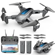 DEERC D10 Drone with 1080P Camera, Gravity Control, Altitude Hold, Carrying Case, 2 Batteries, Gray